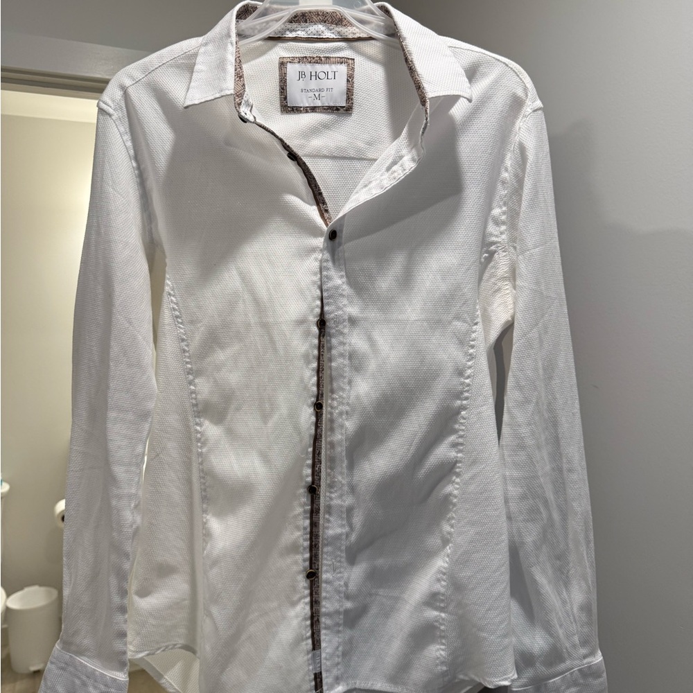 White Classic Dress Shirt Long-Sleeve